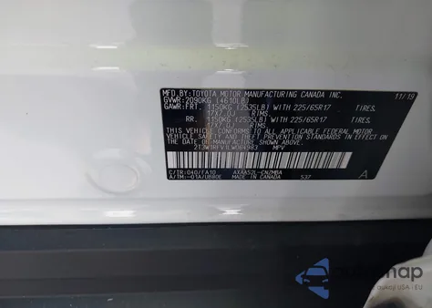 2020 Toyota Rav4 Xle from USA, damaged, VIN 2T3W1RFV1LW064983